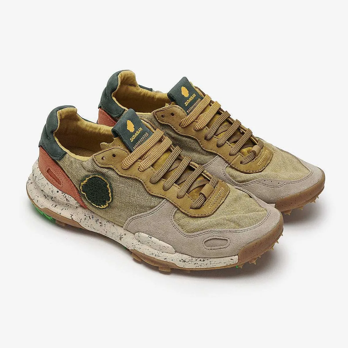 New Satorisan Chacrona-Leinen | Psychadelisches Khaki
