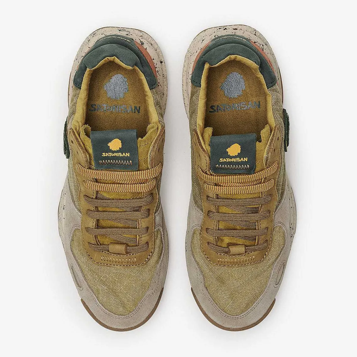 Satorisan Chacrona-Leinen | Psychadelisches Khaki