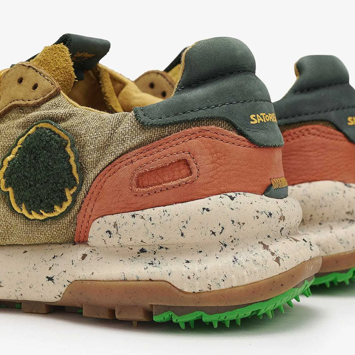 Satorisan Chacrona-Leinen | Psychadelisches Khaki
