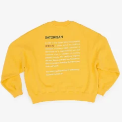 New Satorisan Sweatshirt Oversize Bio-Baumwolle | Primarer Gelber Ursprung