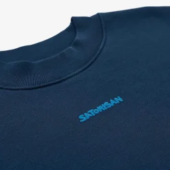 Sale Satorisan Sweatshirt Oversize Bio-Baumwolle | Blaue Tinte