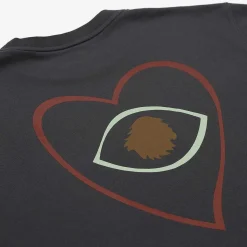Online Satorisan T-Shirt Oversize Bio-Baumwolle | Kohle-Herzauge