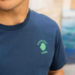 Discount Satorisan T-Shirt Regular Fit Bio-Baumwolle | Blaue Tinte Jeden Tag Leben